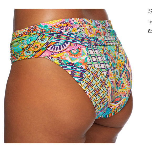 Bleu Rod Beattie Seriously Sunny Saraong Hipster | Sz 14 Multi Color NEW - Picture 3 of 14